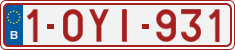License plate of Belgium, Regular plates (2010)