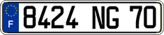French license plate, FNI