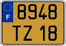 French license plate, FNI