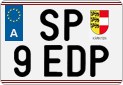 License plate of Austria, Regular plates