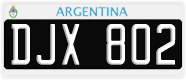 License plate of Argentina, Cars (1995, ABC 123)