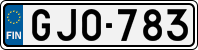 License plate of Finland, Cars