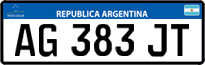 License plate of Argentina, Cars (Mercosur, AB 123 CD)