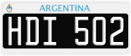 License plate of Argentina, Cars (1995, ABC 123)