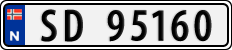 License plate of Norway, Cars