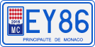 License plate of Monaco, Motorcycles
