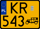 License plates of Poland, Oldtimers