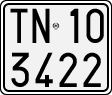 License plate of Italy, Motorcycles (1927 year series)