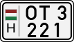 license plates of Hungary, Oldtimers (1990)