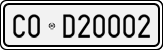 License plate of Italy, Cars (1927 year series)