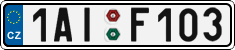 License plate of the Czech Republic, Cars (2001)