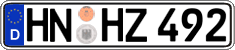 German license plate, Regular plates