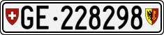 License plate of Switzerland, Cars