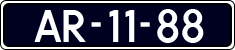 License plate of the Netherlands, Imported oldtimers (cars)