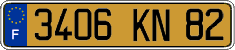 French license plate, FNI