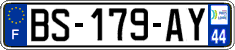 French license plate, SIV (ordinary)