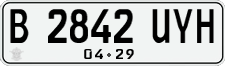 License plate of Indonesia, Regular plates