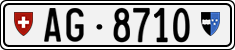 License plate of Switzerland, Cars