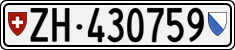 License plate of Switzerland, Cars