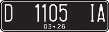 License plate of Indonesia, Regular plates