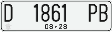License plate of Indonesia, Regular plates