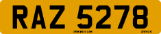 License plate of the United Kingdom, Northern Ireland (1966)