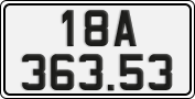 License plate of Vietnam, Cars