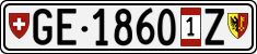 License plate of Switzerland, Vehicles w/o paid duty (with 