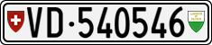License plate of Switzerland, Cars