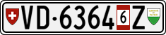 License plate of Switzerland, Vehicles w/o paid duty (with 