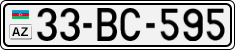 License plate of Azerbaijan, Cars