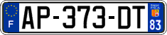 French license plate, SIV (ordinary)