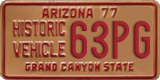 Arizona, Historic vehicle (XXXX)