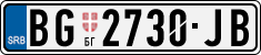 License plate of Serbia, Cars