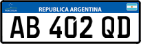 License plate of Argentina, Cars (Mercosur, AB 123 CD)