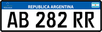 License plate of Argentina, Cars (Mercosur, AB 123 CD)