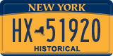 New York, Specialty plates (AB-12345)