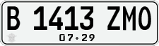 License plate of Indonesia, Regular plates