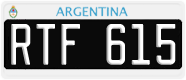 License plate of Argentina, Cars (1995, ABC 123)