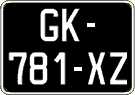 French license plate, SIV (oldtimers)