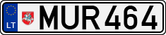 License plate of Lithuania, Cars