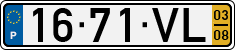 License plate of Portugal, Regular plates