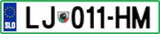 License plate of Slovenia, Cars