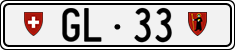 License plate of Switzerland, Cars