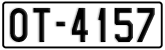 License plate of Greece, 1972 year system