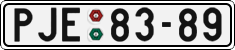 License plate of the Czech Republic, Cars (1960)