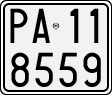 License plate of Italy, Motorcycles (1927 year series)