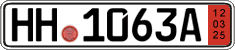 German license plate, Export transit plates