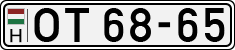 license plates of Hungary, Oldtimers (1990)
