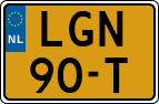 License plate of the Netherlands, Agricultural trailers (2021 system)
